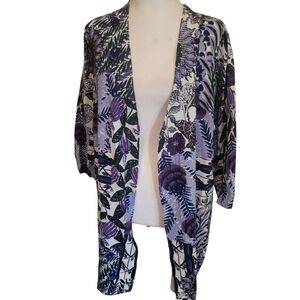 Lemon Way Plus Floral Cardigan sz 1X